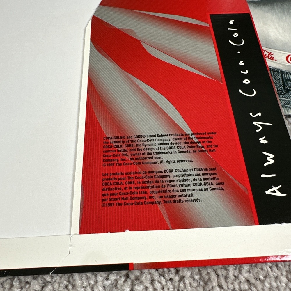 1997 COCA-COLA Polar Bear Folder Stuart Hall Marketing 90s Set of 6 Folders - Picture 4 of 5